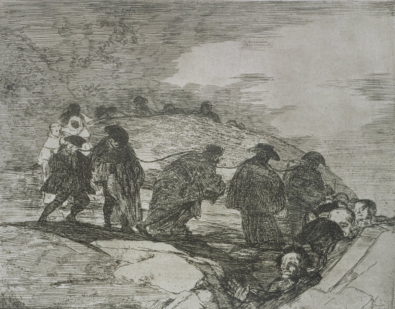 He eivät tiedä tietä, "The Disasters of War" -levy 70 tekijältä Francisco Jose de Goya y Lucientes