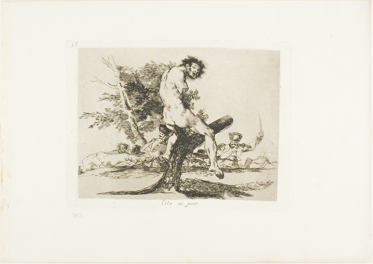 Tämä on pahempaa, levy 37 The Disasters of Warista tekijältä Francisco Jose de Goya y Lucientes