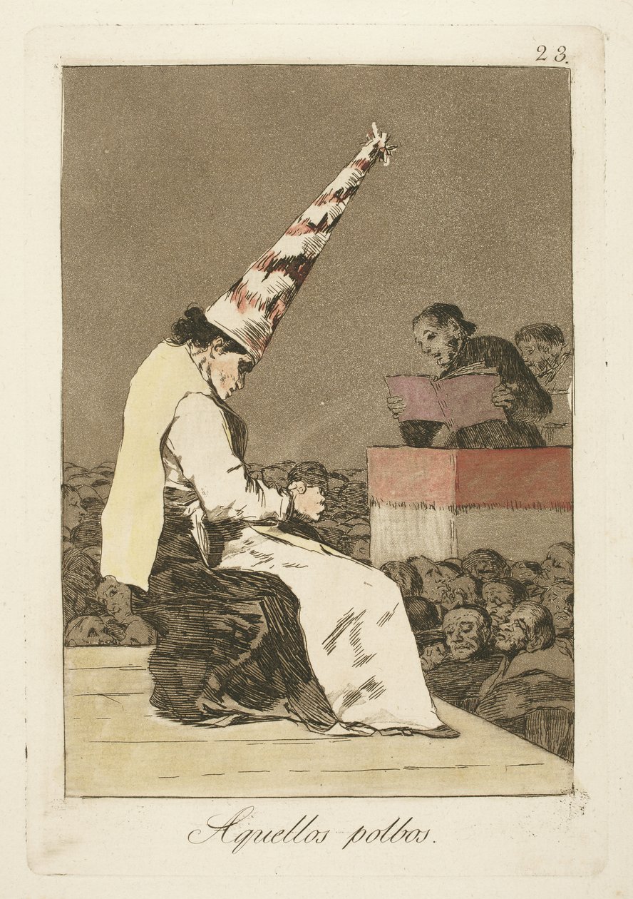 Nuo pölyhiukkaset, levy 23 "Los Caprichosista" tekijältä Francisco de Goya