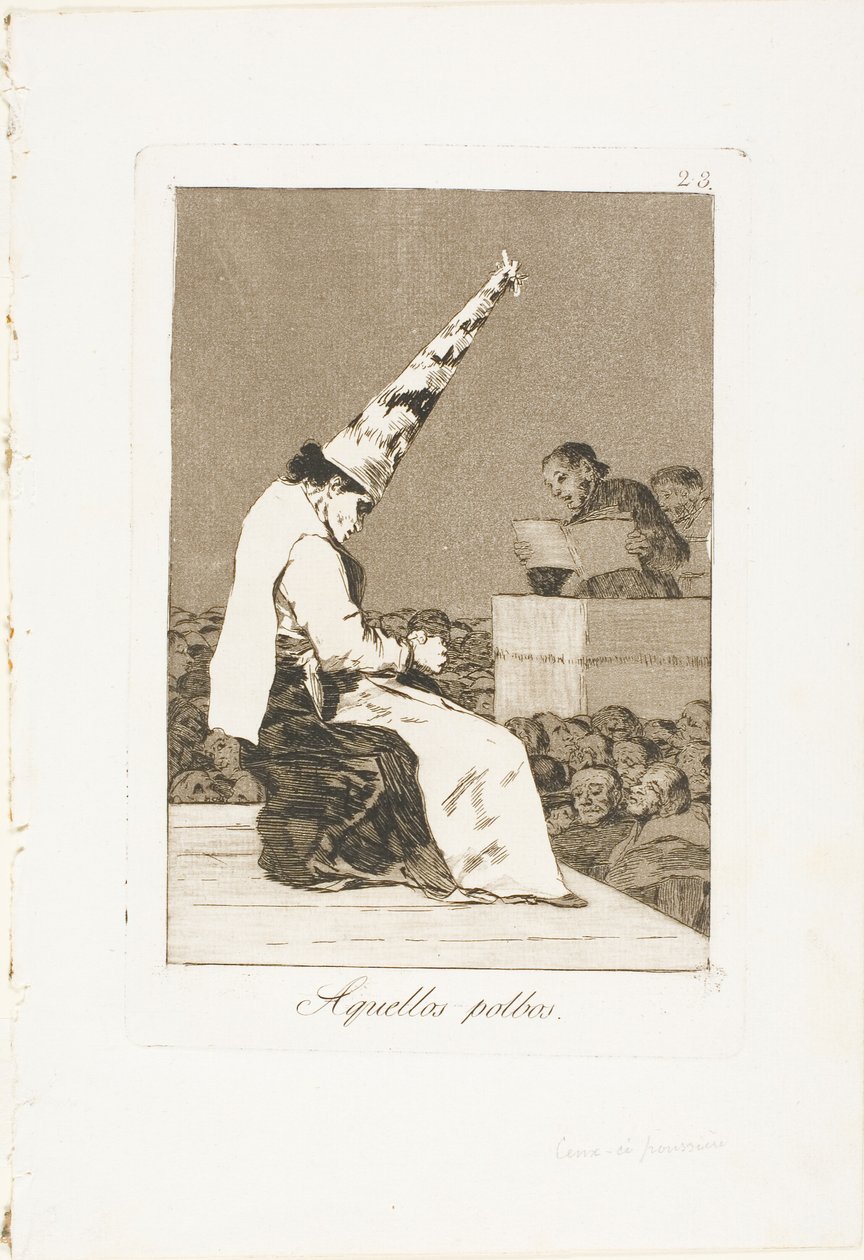 Ne pölyhiukkaset, levy 23 Los Caprichosista tekijältä Francisco Jose de Goya y Lucientes