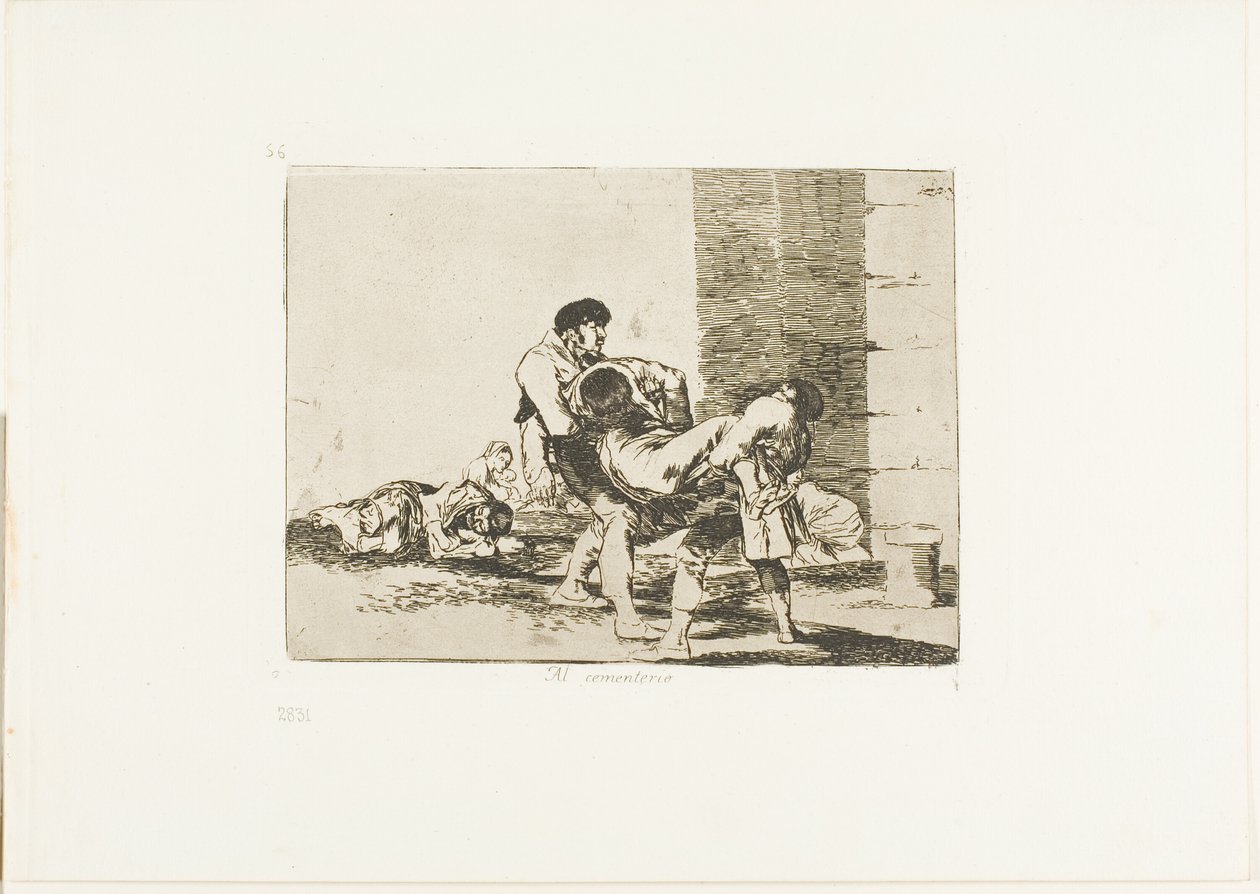 Hautausmaalle, levy 56 The Disasters of Warista tekijältä Francisco Jose de Goya y Lucientes