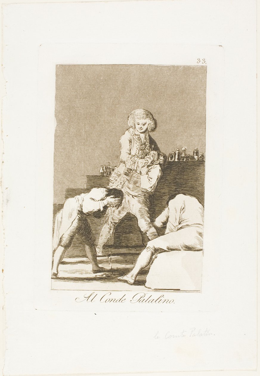 Kreiville Palatine tai kitalaen kreiville, levy 33 Los Caprichosista tekijältä Francisco Jose de Goya y Lucientes