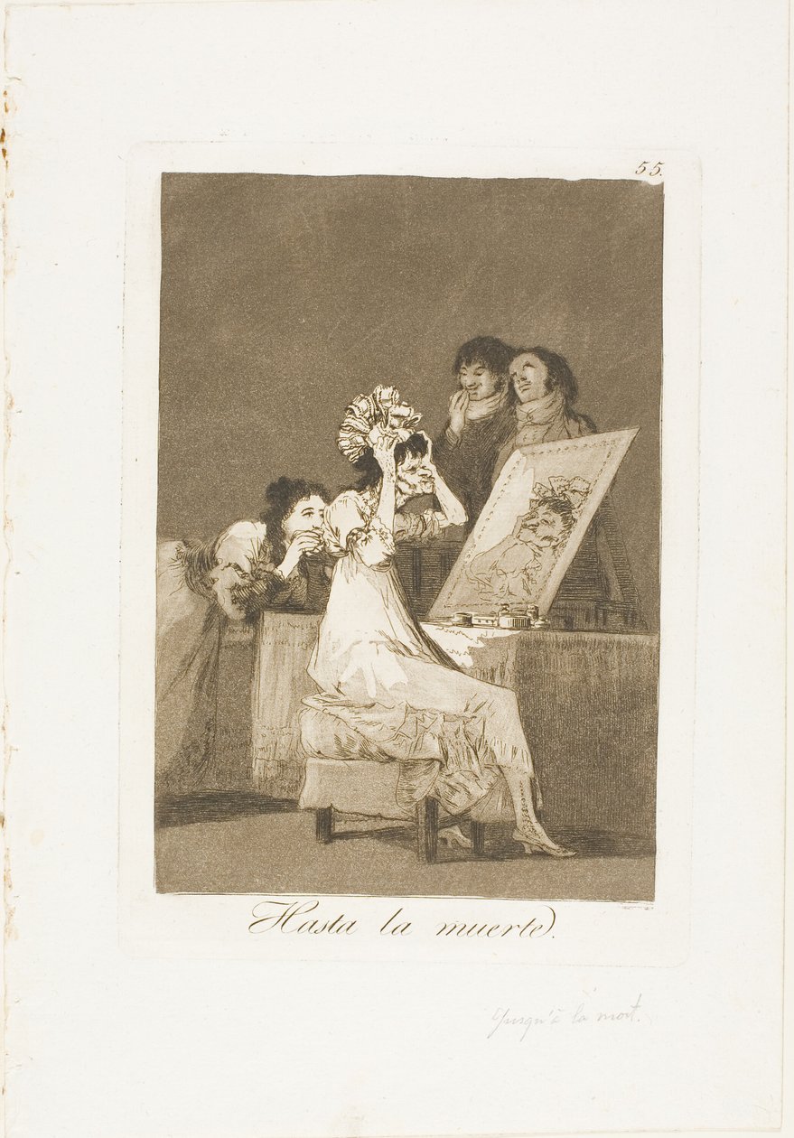 Kuolemaan asti, levy 55 Los Caprichosista tekijältä Francisco Jose de Goya y Lucientes