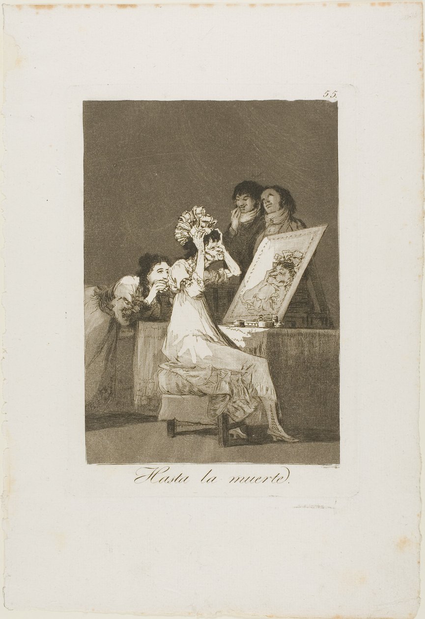 Kuolemaan asti, levy 55 Los Caprichosista tekijältä Francisco Jose de Goya y Lucientes