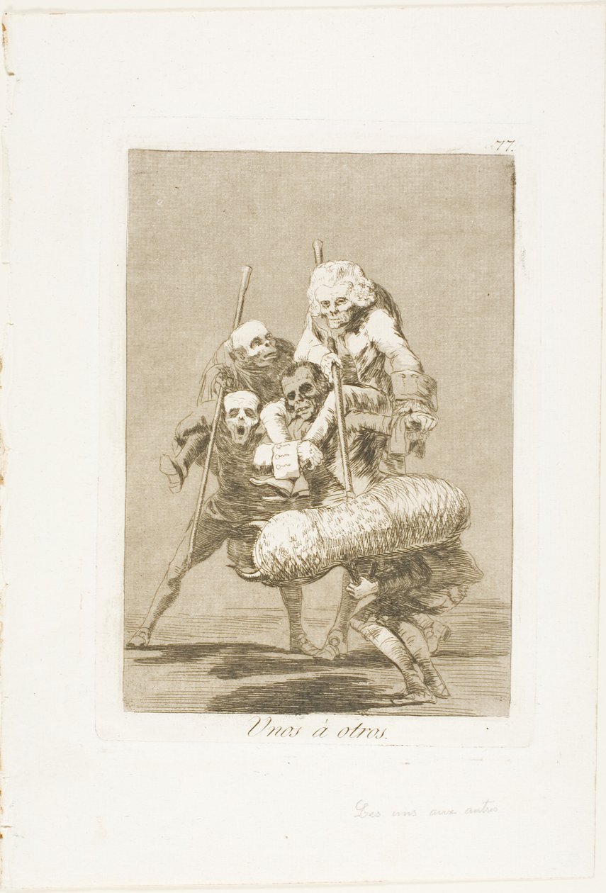 Mitä toinen tekee toiselle, levy 77 Los Caprichosilta tekijältä Francisco Jose de Goya y Lucientes