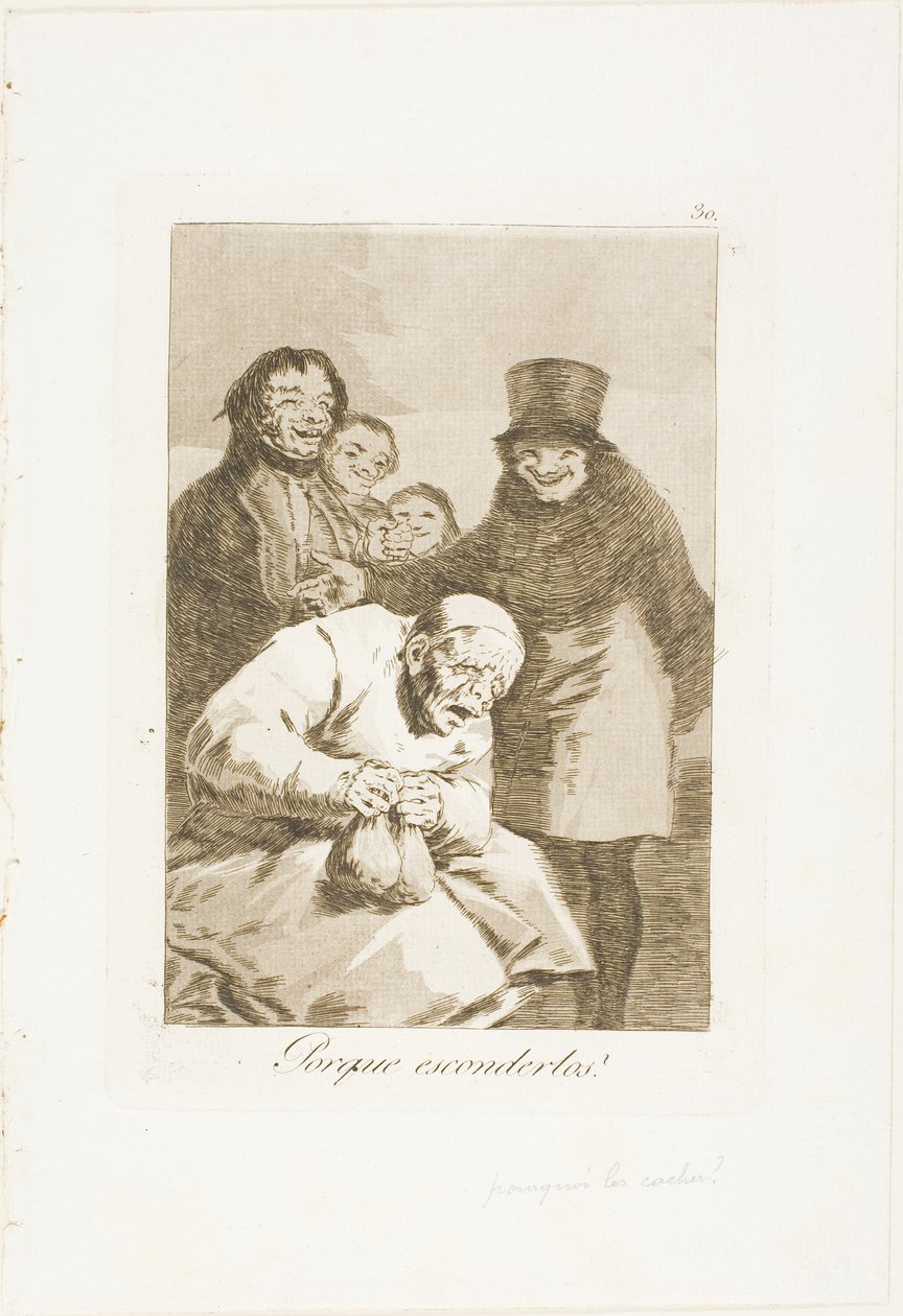 Miksi piilottaa ne?, levy 30 Los Caprichosista tekijältä Francisco Jose de Goya y Lucientes