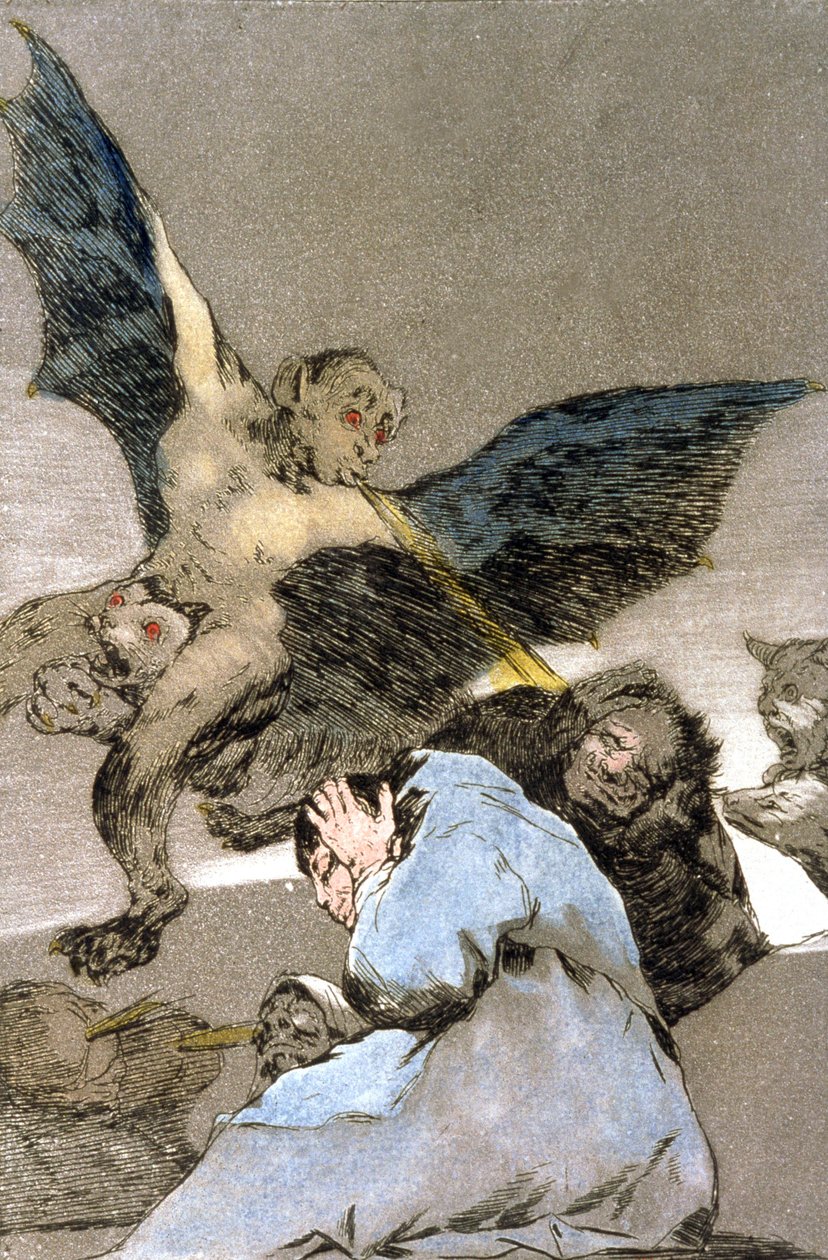 hirviöt, kaiverrus 1797-1799 tekijältä Francisco Jose de Goya y Lucientes