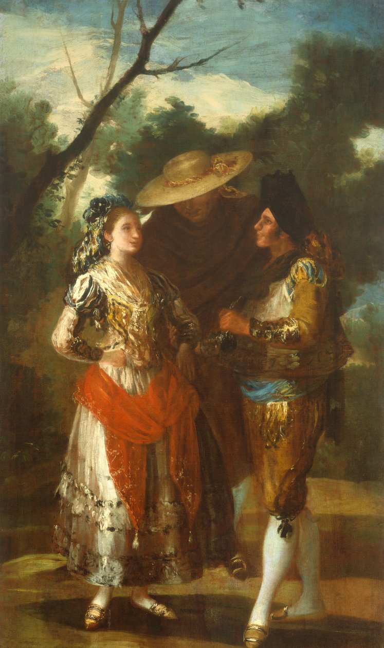 Maja kahdella Torerolla, 1779-1780 tekijältä Francisco Jose de follower of Goya y Lucientes