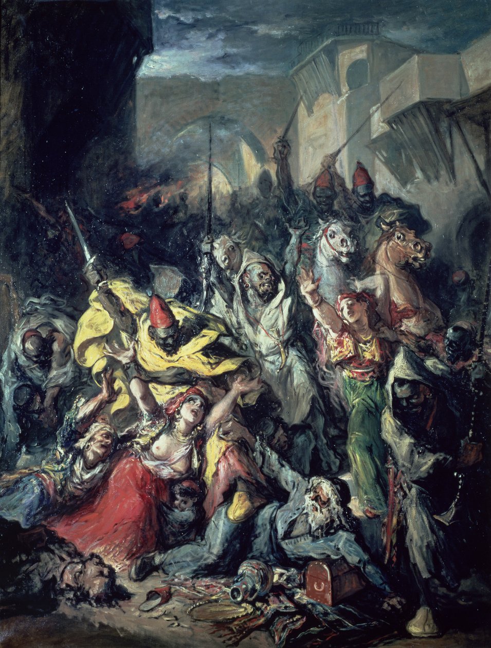 Moors Fighting (öljy kankaalle) tekijältä Francisco Lameyer