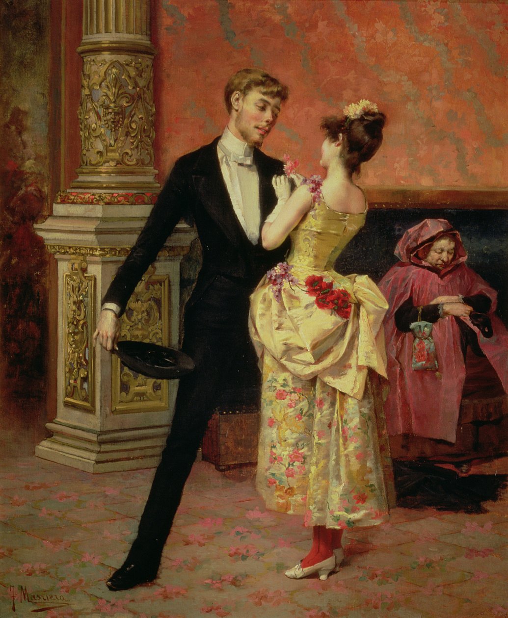 Lyceum-teatterin aula (öljy kankaalle) tekijältä Francisco Masriera y Manovens
