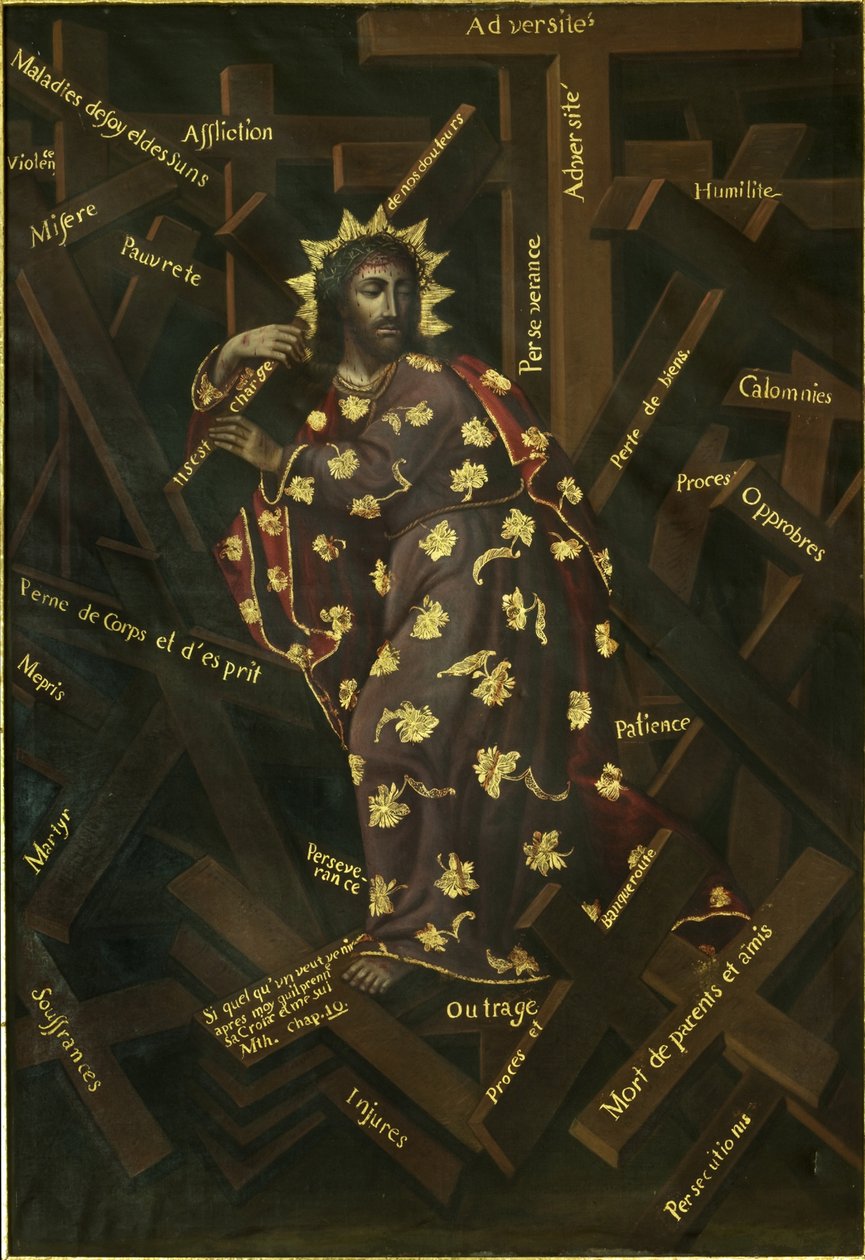 Ristien Kristus, 1700-luvun alku. tekijältä Francisco Moyen