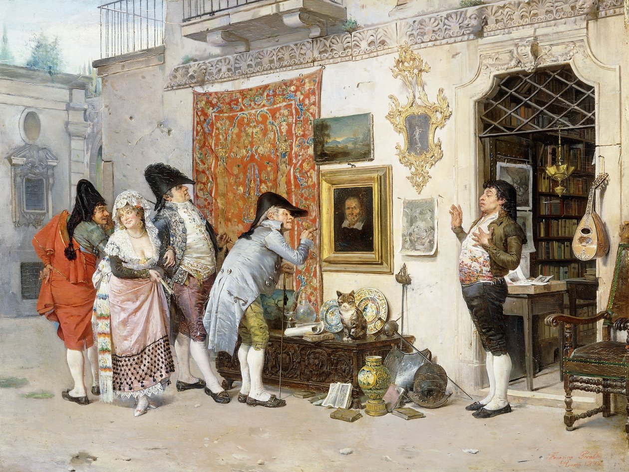 Antikvaari; Antikvariaatti, 1872 tekijältä Francisco Peralta del Campo