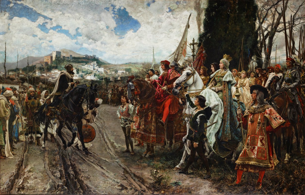 Granadan antautuminen vuonna 1492, 1882 tekijältä Francisco Pradilla y Ortiz
