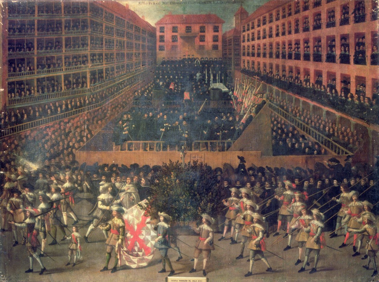 Auto de Fé vuonna 1656 (öljy kankaalle) tekijältä Francisco Rizi