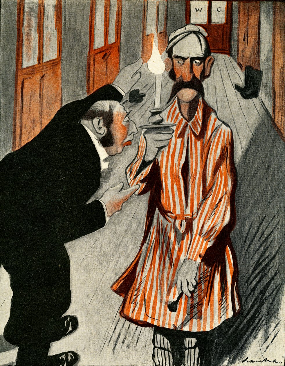 Paha englantilainen, jota auttoi henkilökunnan jäsen ranskalaisessa hotellissa, 1903 tekijältä Francisco Sancha y Lengo