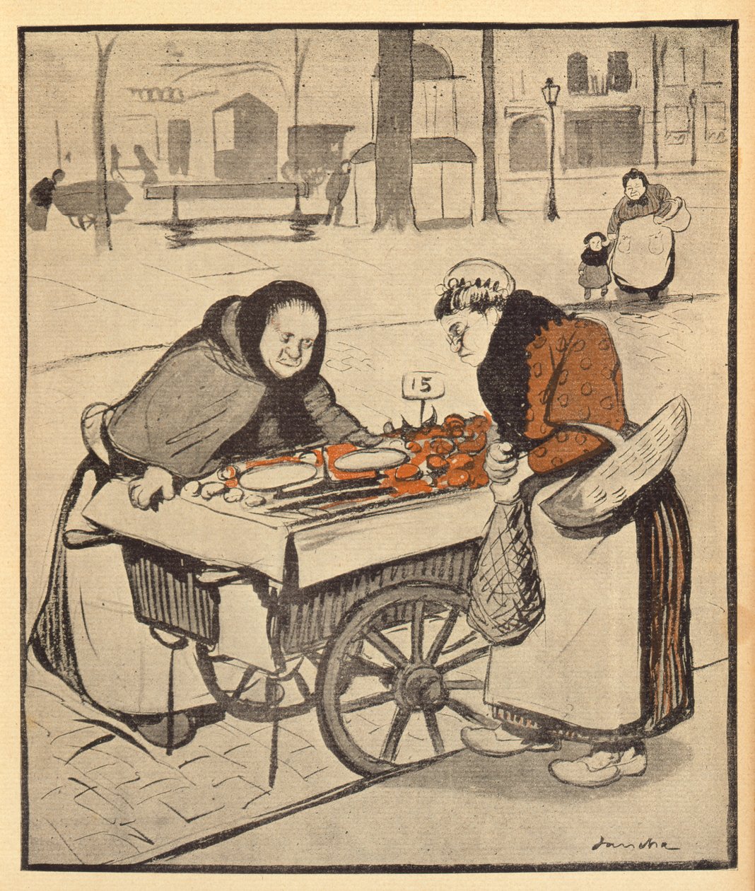 Se näyttää minusta vähän kalliilta, LAssiette au Beurre, 8. maaliskuuta 1902 (värikaiverrus) tekijältä Francisco Sancha y Lengo