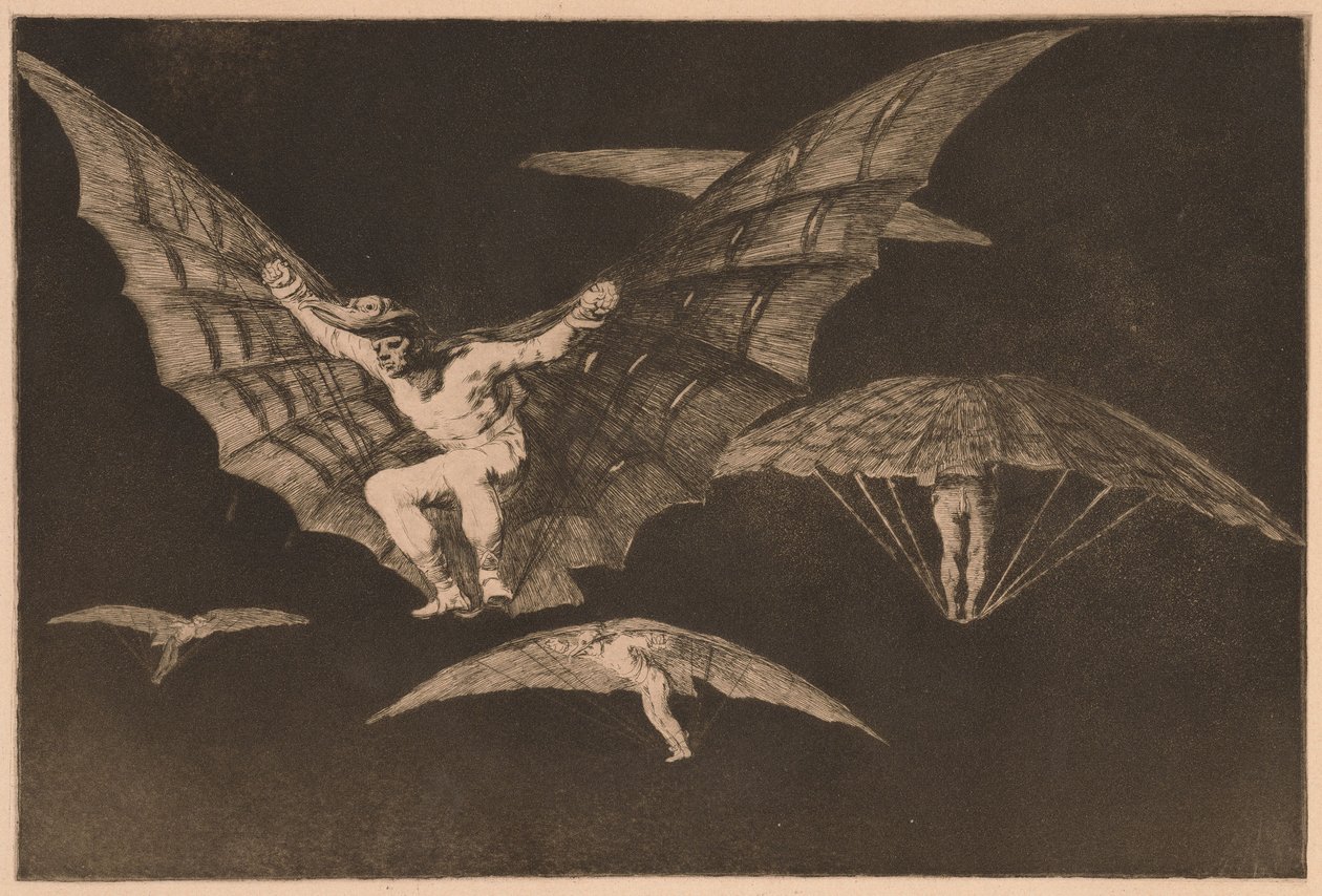 Eräs tapa lentää sarjasta Los Disparates tekijältä Francisco de Goya