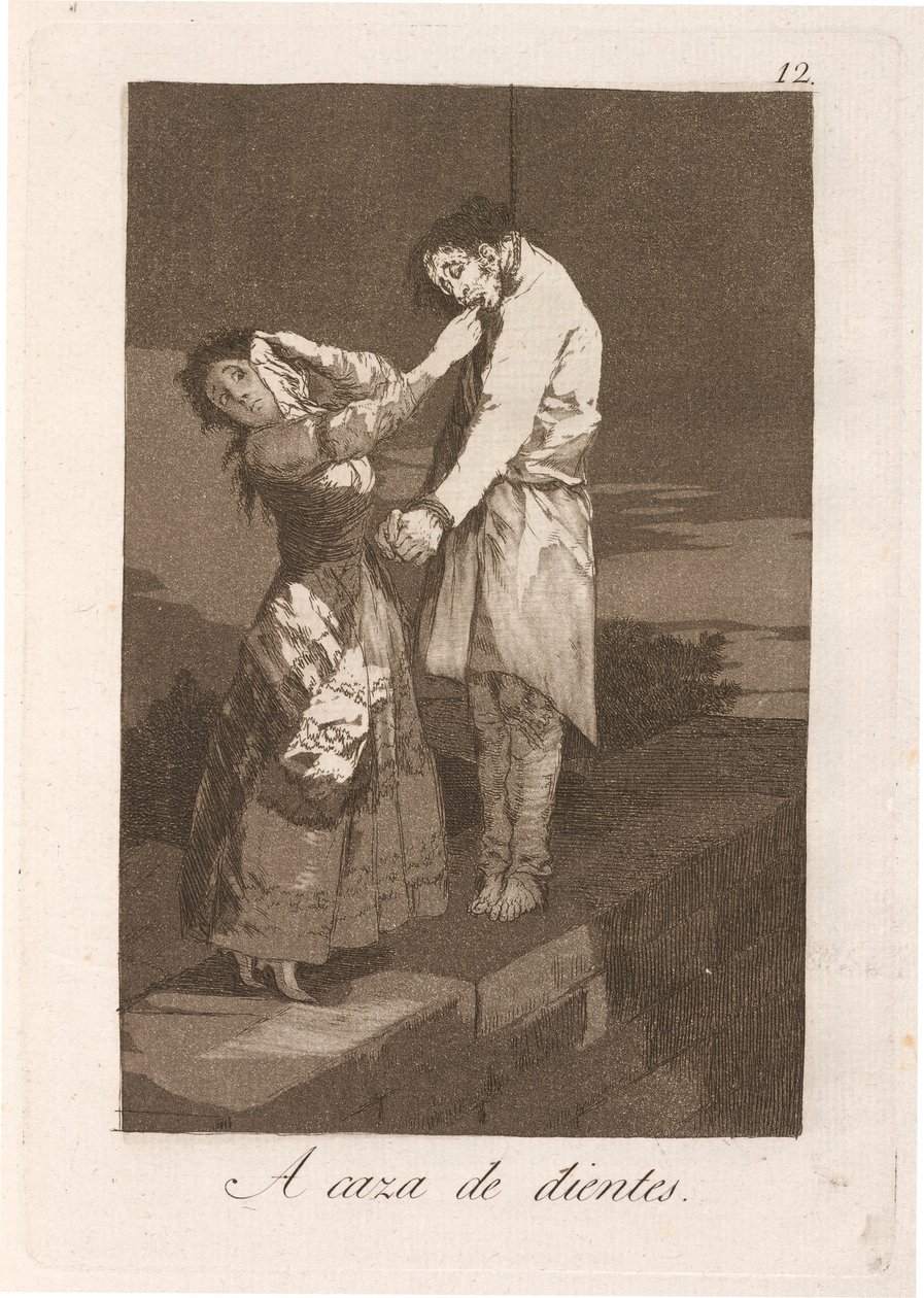 A caza de dientes (Hampaiden metsästys) tekijältä Francisco de Goya