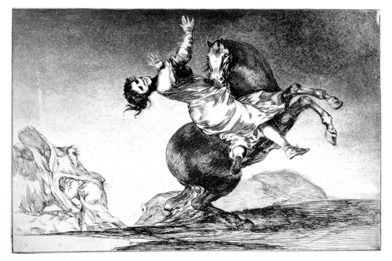 Sieppaus hevonen, 1819-1823 tekijältä Francisco de Goya