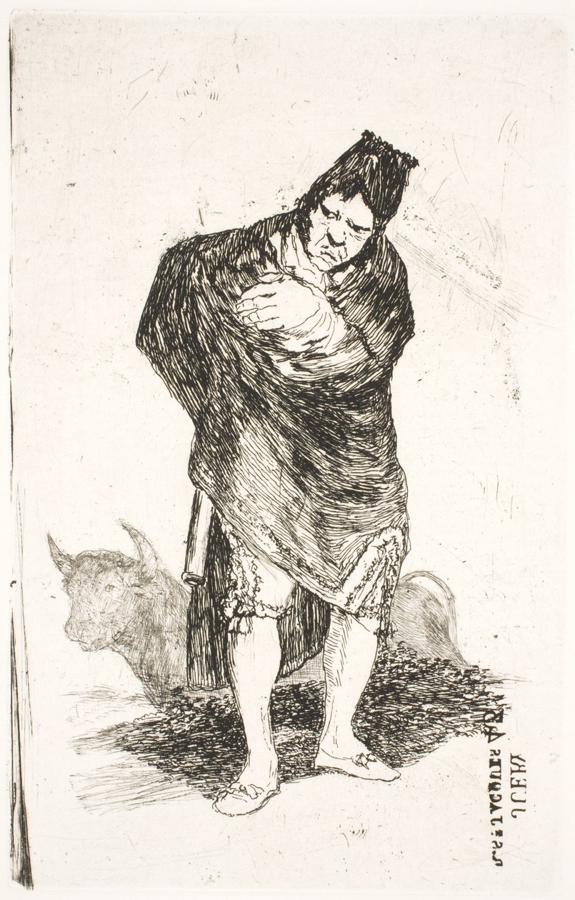 Andalusialainen salakuljettaja härän kanssa tekijältä Francisco de Goya