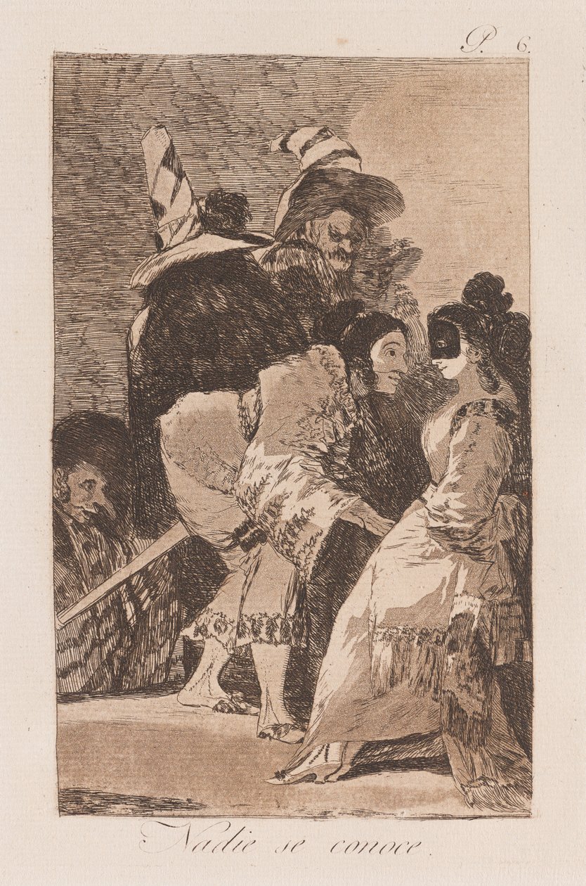Esiintyminen on petollista, 18. päivän loppu - alku 1800-luku (painettu) tekijältä Francisco de Goya