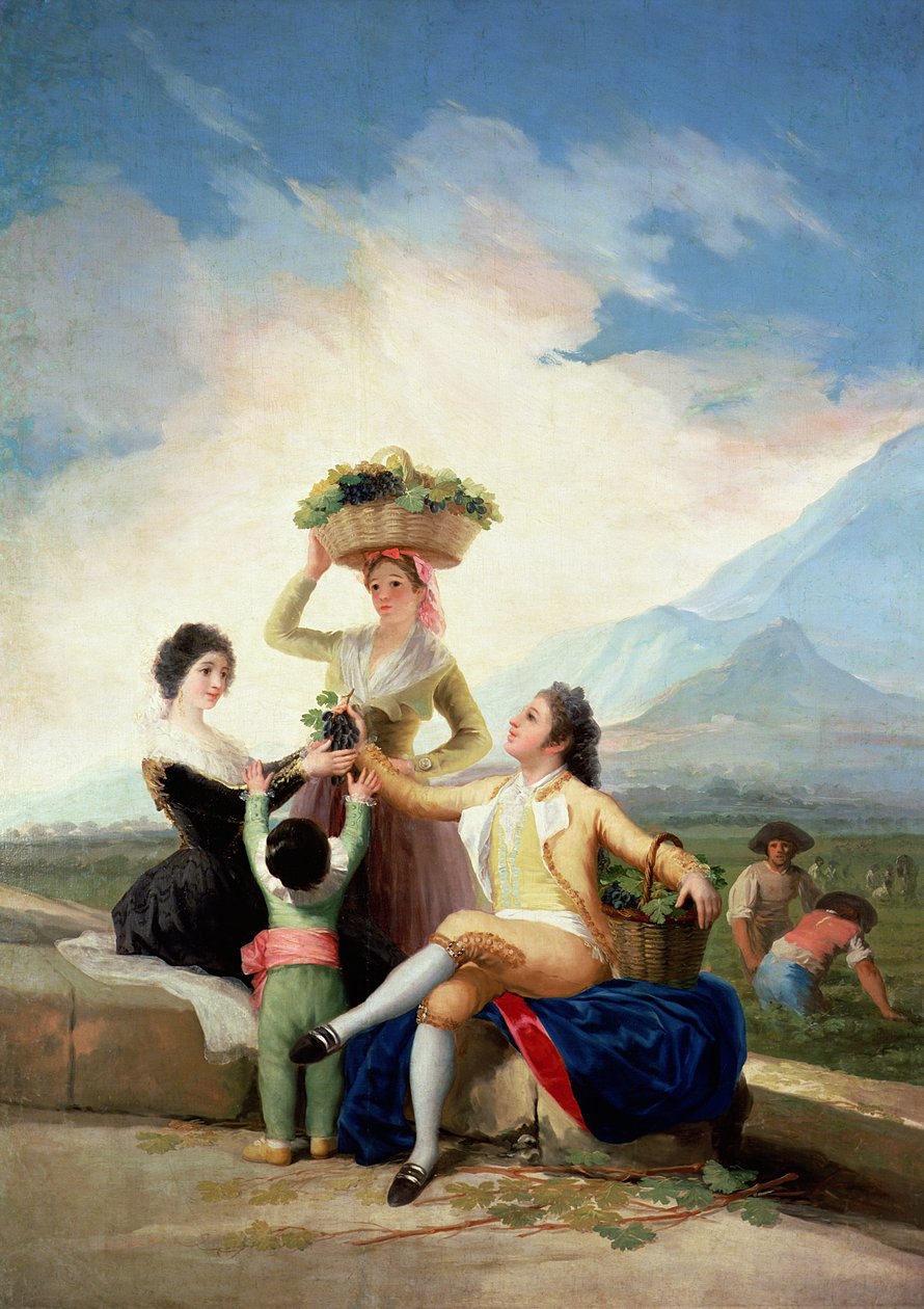 Syksy eli viinirypäleiden sadonkorjuu, 1786-87 tekijältä Francisco de Goya
