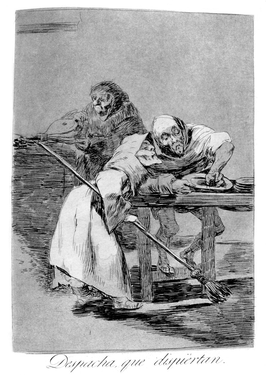 Ole nopea, he ovat heräämässä, 1799 tekijältä Francisco de Goya