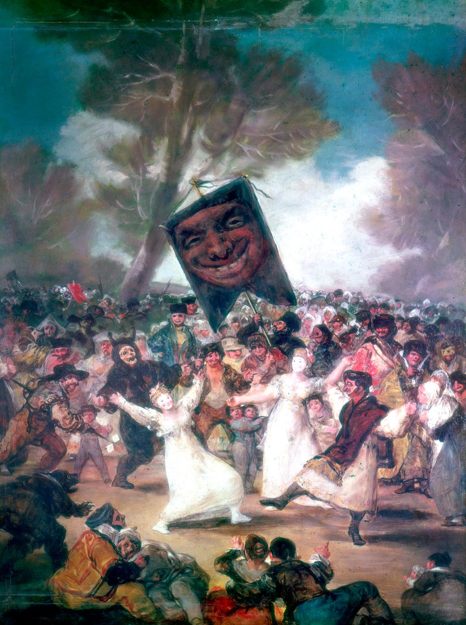 Härkätaistelu kylässä, 1812-1814 tekijältä Francisco de Goya