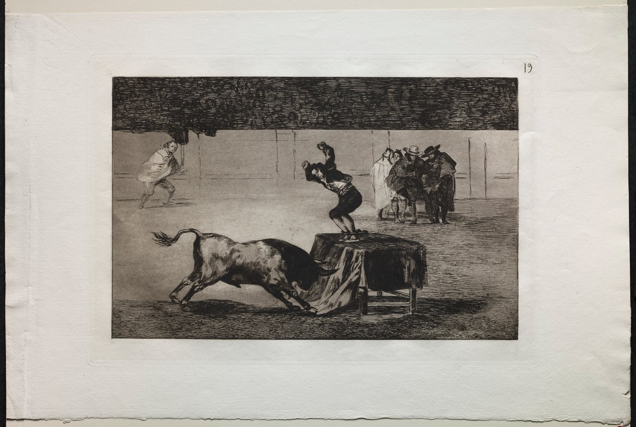 Härkätaistelut: Toinen hulluus samassa kehässä, 1876. tekijältä Francisco de Goya