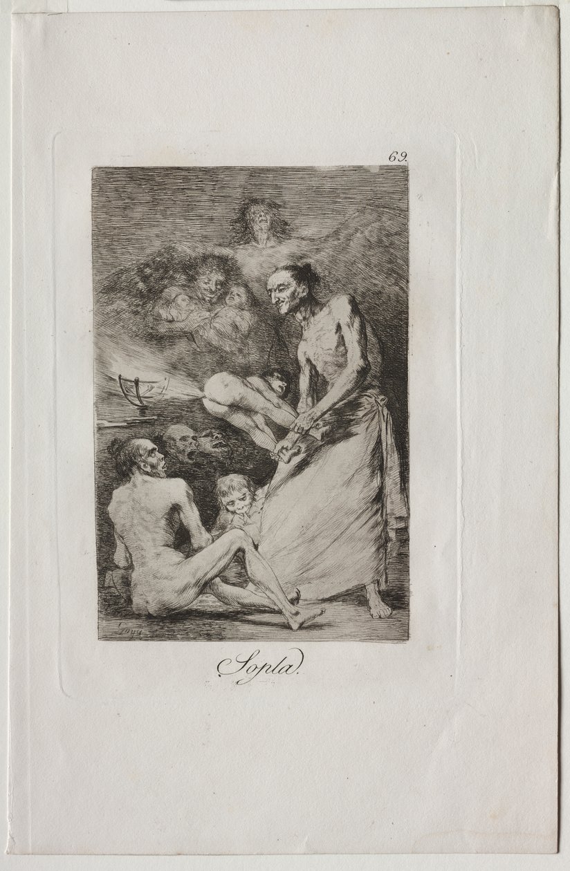 Caprichos: Blow! tekijältä Francisco de Goya