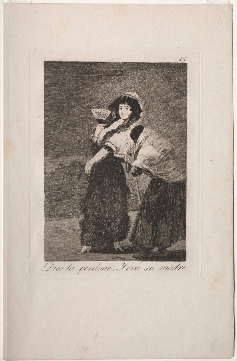 Caprichos: Taivaan tähden: ja se oli hänen äitinsä.. tekijältä Francisco de Goya