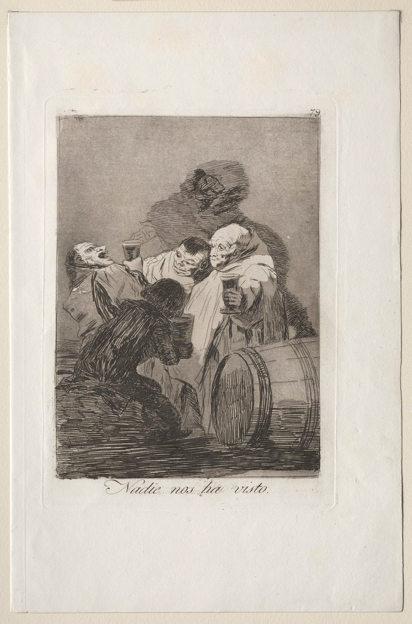 Caprichos: Kukaan ei ole nähnyt meitä. tekijältä Francisco de Goya