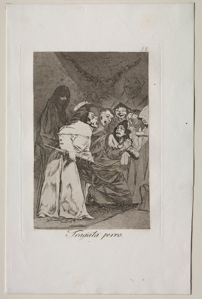 Caprichos: Niele se, koira! tekijältä Francisco de Goya