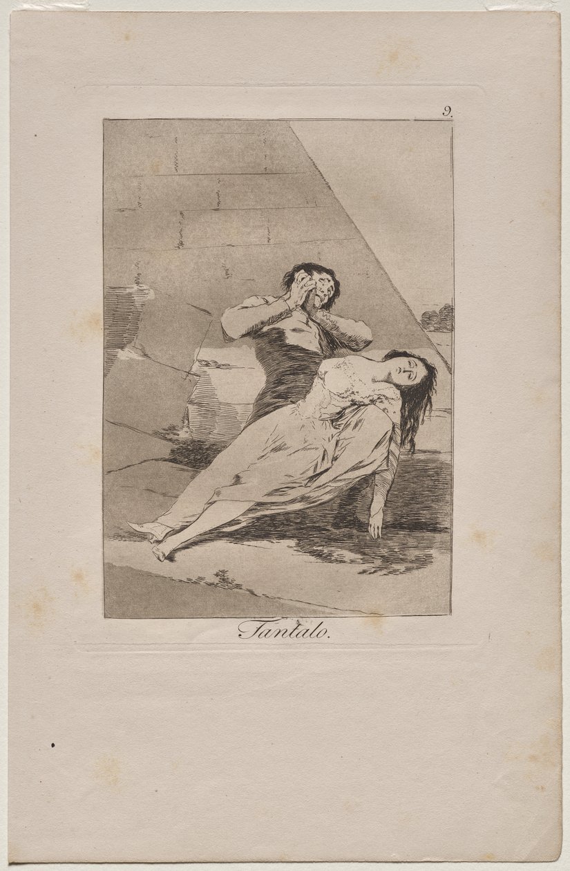 Caprichos: Tantalus tekijältä Francisco de Goya
