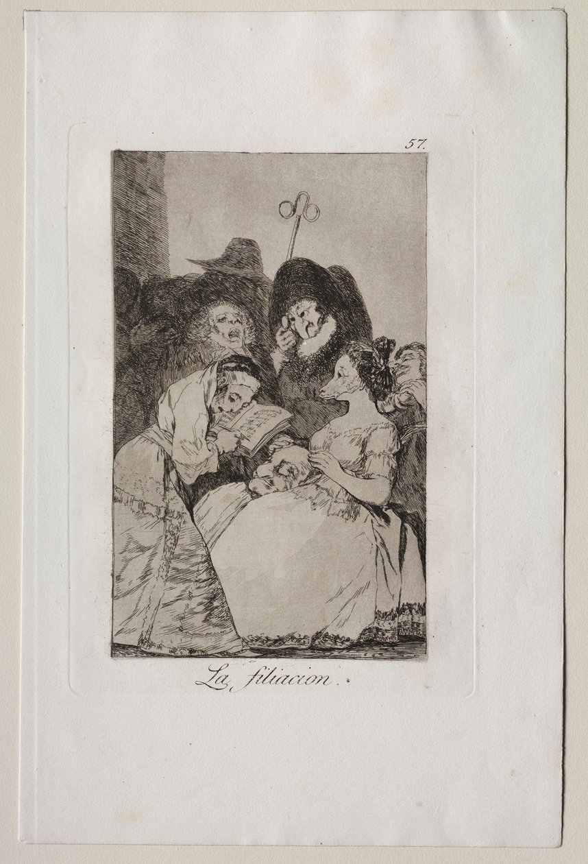 Caprichos: The Filiation. tekijältä Francisco de Goya