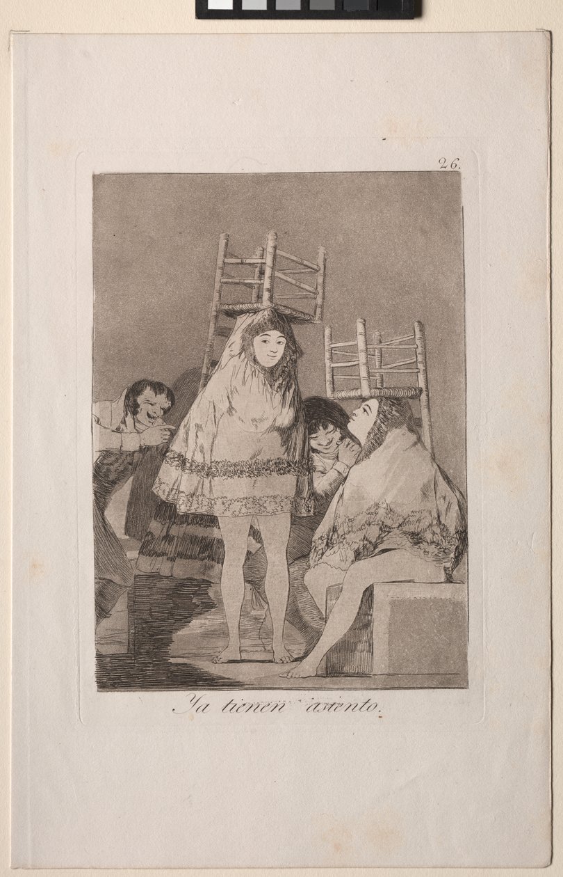 Caprichos: Heillä on jo istuin (eli pohja) tekijältä Francisco de Goya
