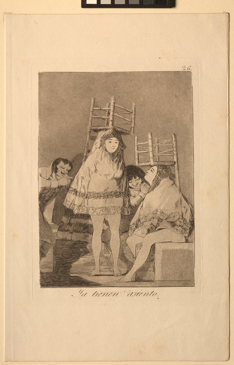 Caprichos: Heillä on jo paikka o.n. pohja. tekijältä Francisco de Goya