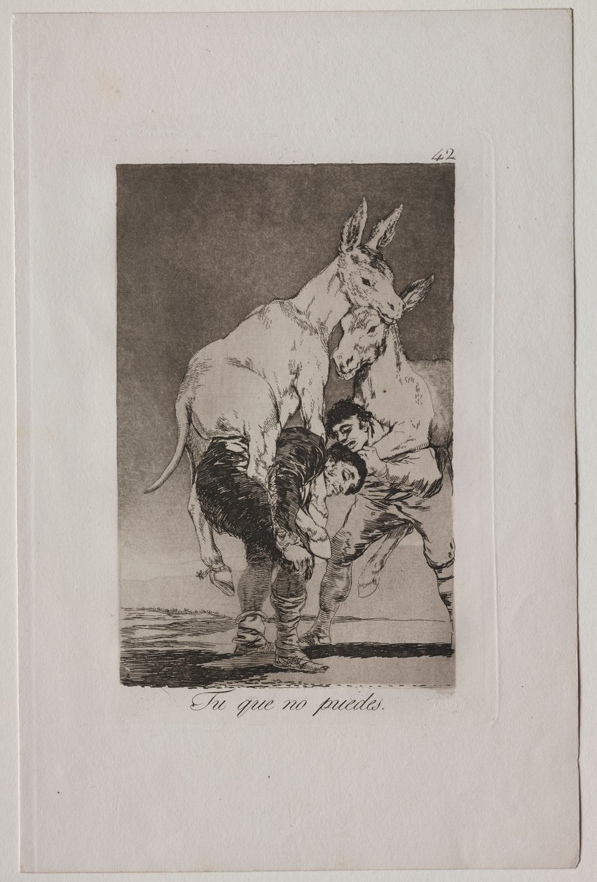Caprichos: Sinä, joka ei osaa. tekijältä Francisco de Goya