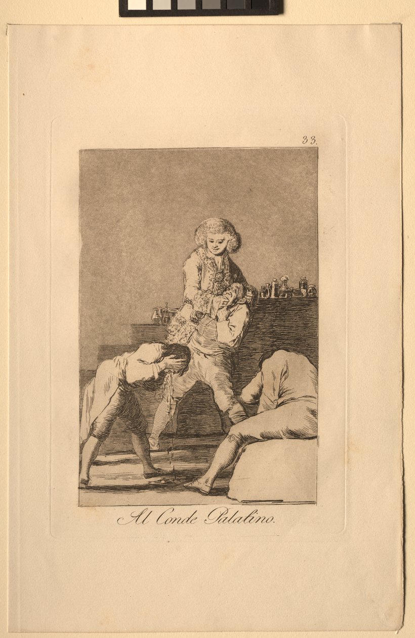 Caprichos: Palatinukselle tai suulakikreiville. tekijältä Francisco de Goya