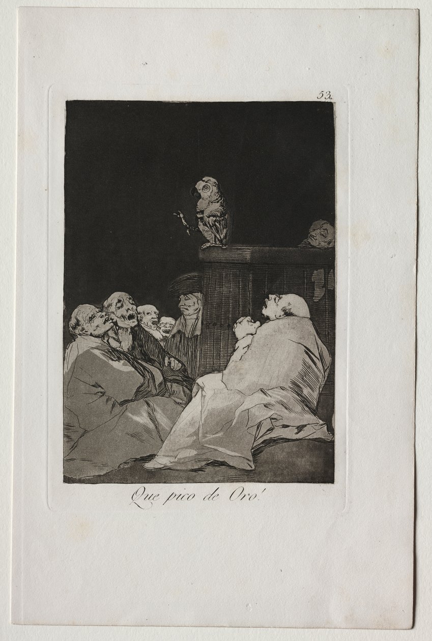 Caprichos: Mikä kultanokka! tekijältä Francisco de Goya