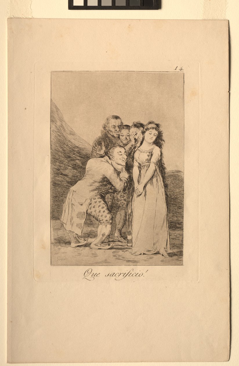 Caprichos: Mikä uhraus!. tekijältä Francisco de Goya