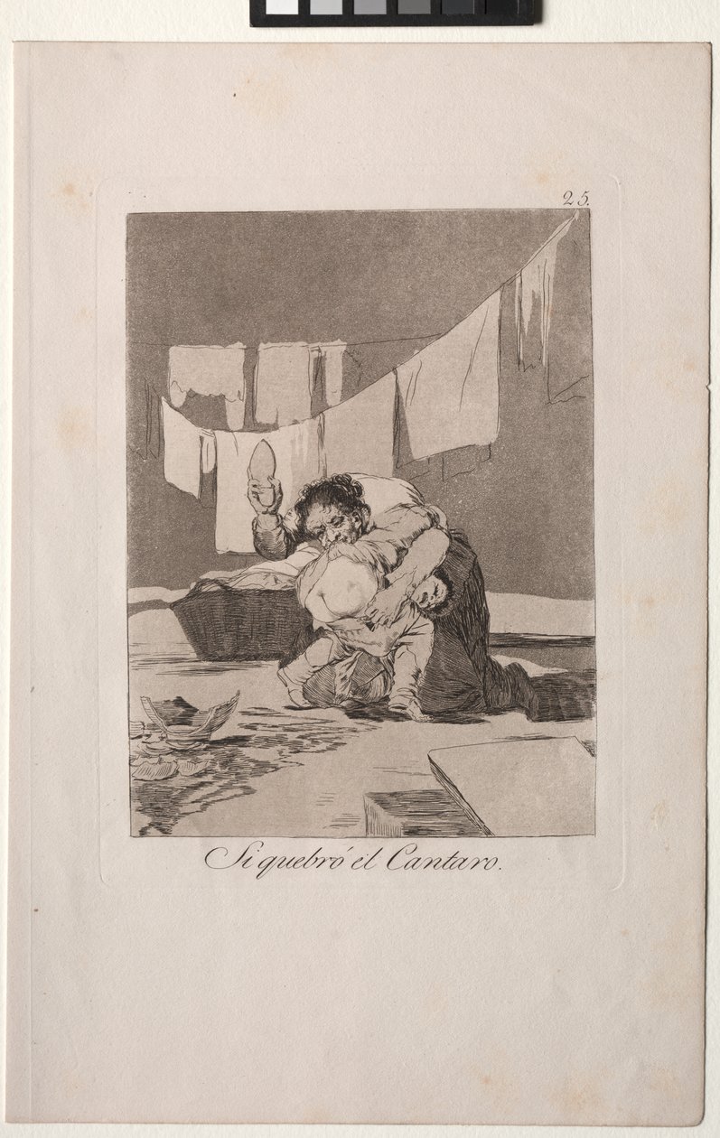 Caprichos: Kyllä, hän rikkoi potin. tekijältä Francisco de Goya