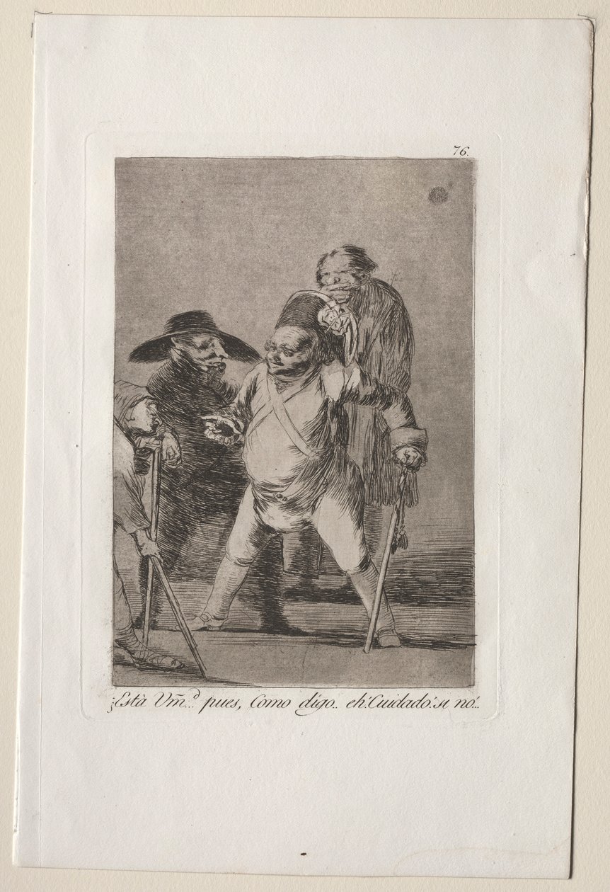 Caprichos: Ymmärrät...No, kuten sanon...eh! Varo! Muuten.... tekijältä Francisco de Goya