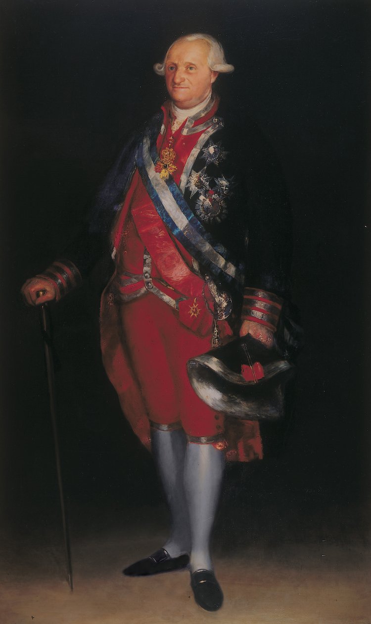 Kaarle IV Guardias de Corpsin everstin univormussa, 1800 tekijältä Francisco de Goya