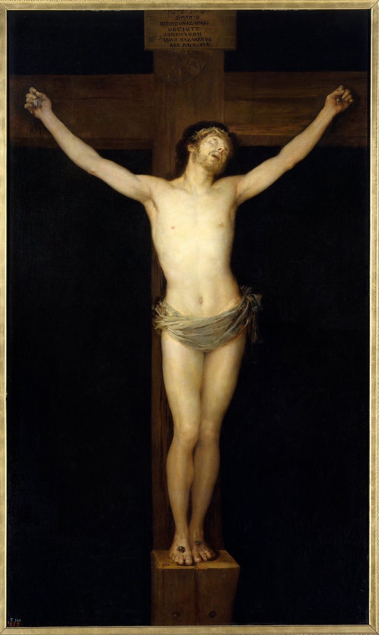 Francisco de Goyan (1746-1828) maalaus Kristus ristiinnaulittaa 1800-luvun aurinko. 2,55 x 1,54 m Madrid. Musee Du Prado - Ristiinnaulittu Kristus. Francisco de Goya y Lucientes (1746-1828) tekijältä Francisco de Goya