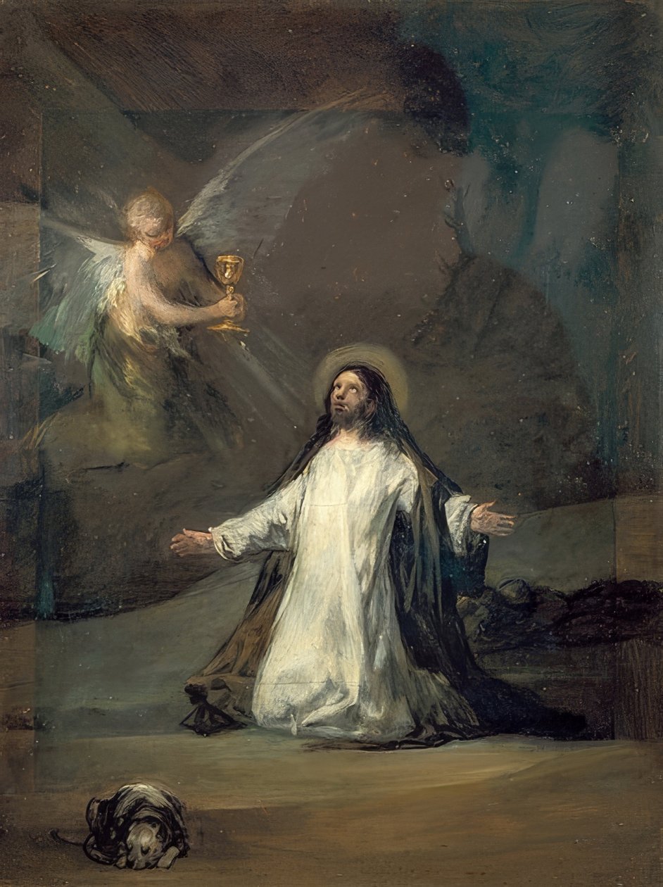 Kristus Öljymäellä. Noin 1819 tekijältä Francisco de Goya