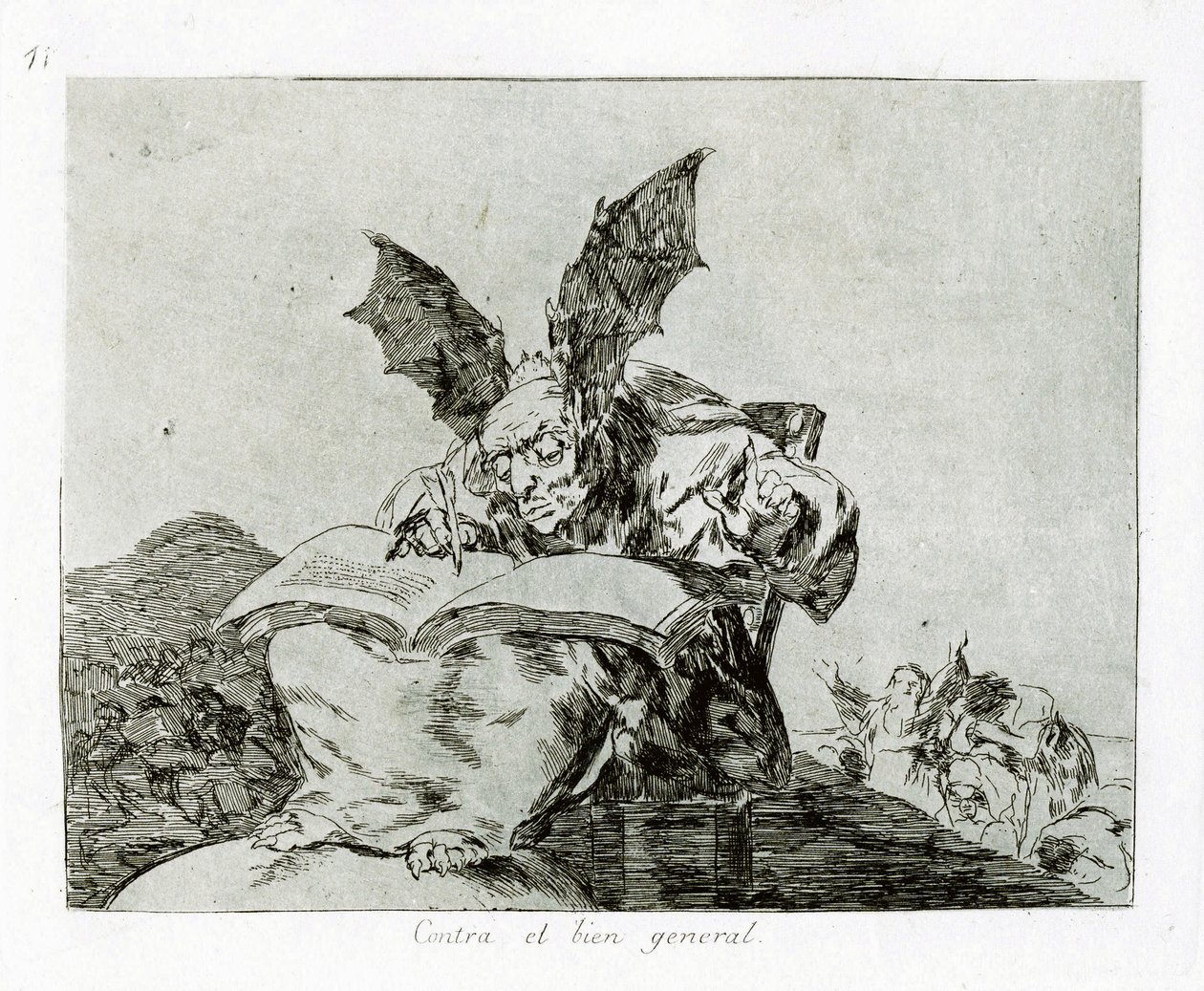 Yleistä hyvää vastaan ​​Yleistä hyvää vastaan. Levy 71 julkaisusta The Disasters of War tekijältä Francisco de Goya