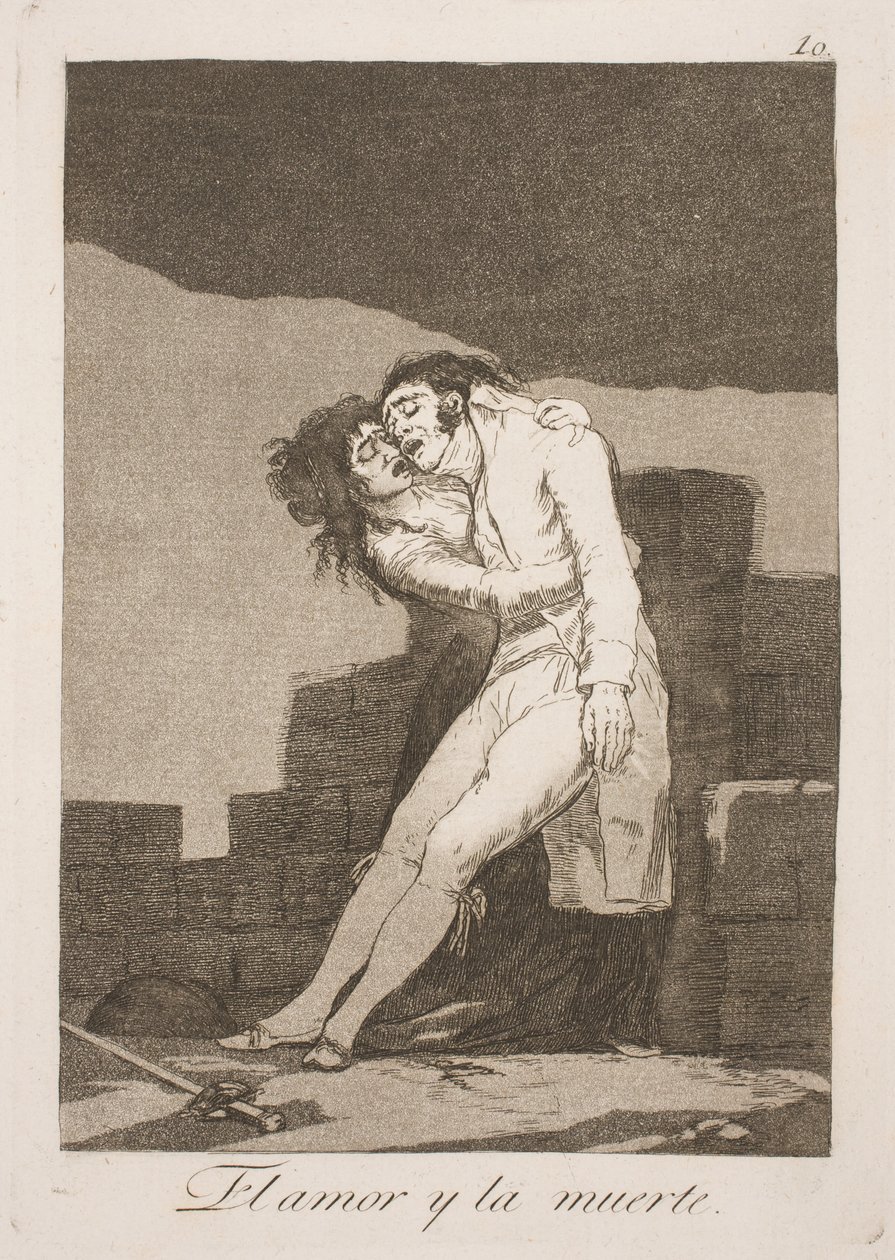 Kuolema ja rakkaus tekijältä Francisco de Goya