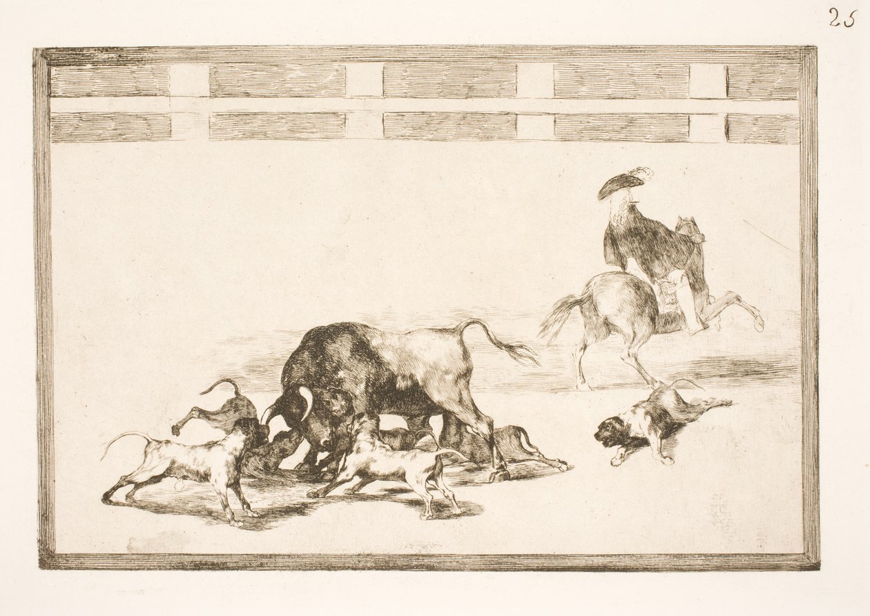 He kiillottavat koiria härän päällä tekijältä Francisco de Goya