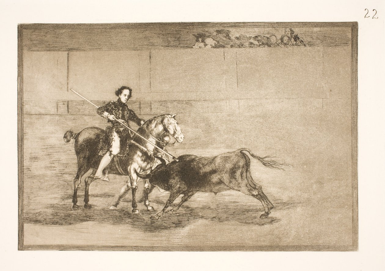 Se juhli Pajueleran miehellistä rohkeutta (areenalla) Saragossassa tekijältä Francisco de Goya